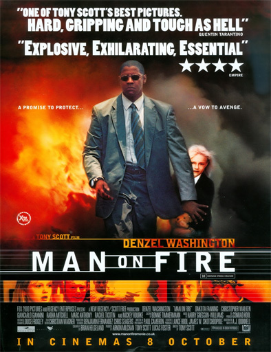 Poster de Man on Fire (Hombre en llamas)