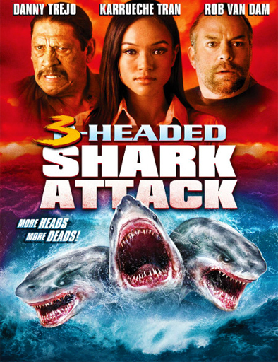 Poster de El ataque del tiburón de tres cabezas