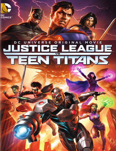 Poster de La Liga de la Justicia contra los Jóvenes Titanes